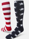 Sock - Stars &amp; Stripes Mis-Matched Knee High Socks