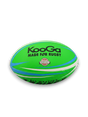 Ruggers Rugby Supply KooGa flo-green rugby training ball with high-visibility grip for all-weather practice sessions.