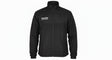 KooGa Cyclone waterproof tracksuit jacket in black with zip-up storm collar