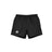 Ruggers Rugby Supply Auckland black rugby shorts with rubberized waistband, side stretch panels, and internal pocket.