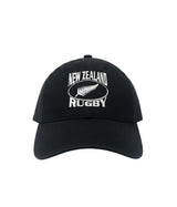 Ruggers Rugby Supply black moisture-wicking performance cap with embroidered New Zealand Rugby logo