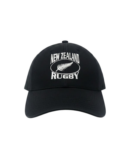 Ruggers Rugby Supply black moisture-wicking performance cap with embroidered New Zealand Rugby logo