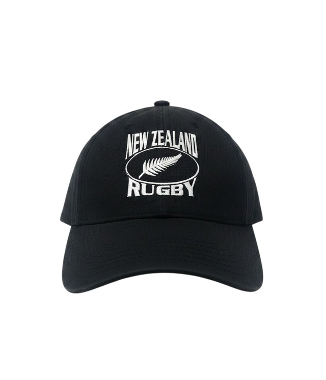 Ruggers Rugby Supply black moisture-wicking performance cap with embroidered New Zealand Rugby logo