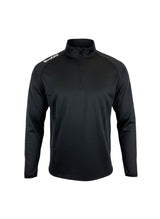 Ruggers Rugby Supply black KooGa performance quarter zip pullover with moisture-wicking stretch fabric.