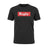 Ruggers Rugby Supply black unisex tri-blend t-shirt with a red and white Rugby Supreme logo graphic on the chest.