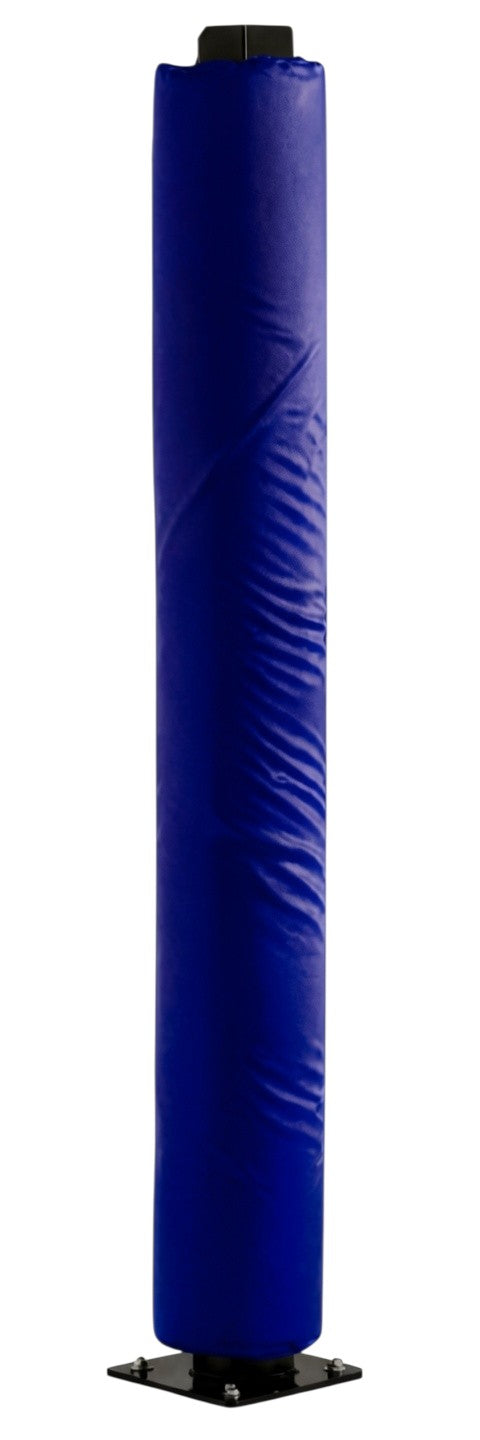 Ruggers Rugby Supply blue goal post pad with 2-inch thick foam and durable PU cover for rugby field safety