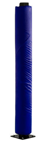 Ruggers Rugby Supply blue goal post pad with 2-inch thick foam and durable PU cover for rugby field safety