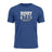 Ruggers Rugby Supply blue tri-blend t-shirt with white and blue Rugby Dad logo on the chest
