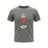 Ruggers Rugby Supply charcoal grey crew neck t-shirt with Peace Love Rugby graphic print on the front