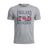 Ruggers Rugby Supply grey England Rugby short sleeve tee with a red rose and Union Jack graphic on the chest.