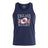 Ruggers Rugby Supply navy blue England Rugby tank top with white Union Jack and red rose graphic print