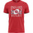 Ruggers Rugby Supply navy blue England Rugby short sleeve tri-blend t-shirt with white logo and Union Jack graphic
