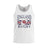 Ruggers Rugby Supply white unisex tank top featuring England Rugby text and a rose emblem over a Union Jack flag