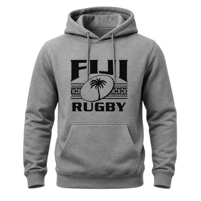 Fiji Rugby Hoody, Black / XXLarge