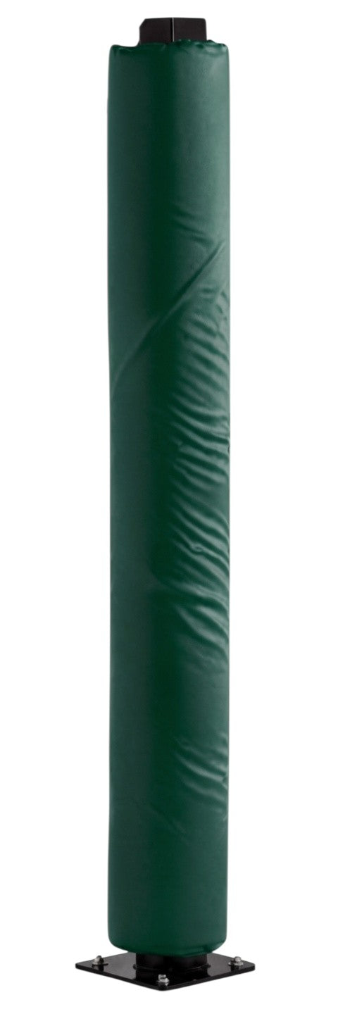 Ruggers Rugby Supply 6-foot green foam goal post pad with durable PU cover and velcro straps for easy setup.