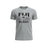 Ruggers Rugby Supply grey short sleeve tri-blend t-shirt featuring a black Fiji Rugby logo with palm tree graphic