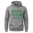 Ruggers Rugby Supply grey unisex fleece hoody with green Ireland Rugby logo and drawstring hood