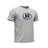 Ruggers Rugby Supply grey crew neck t-shirt with navy blue logo on the chest