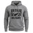 Ruggers Rugby Supply grey unisex cotton-poly fleece hoodie with black New Zealand Rugby logo and drawstring hood