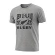 Ruggers Rugby Supply grey short sleeve unisex tee with black New Zealand Rugby logo and fern graphic.