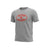 Ruggers Rugby Supply grey crew neck t-shirt with a distressed red Give Blood Play Rugby logo on the chest.