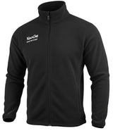 Ruggers Rugby Supply KooGa Tundra black full-zip fleece jacket with chin guard and chest logo space.