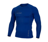 Ruggers Rugby Supply KooGa blue long sleeve compression shirt with Pro-Bionics thermal technology and graphic details.