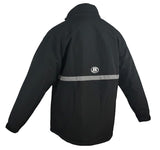 Ruggers Rugby Supply black KooGa Canberra II jacket with a reflective back strip and vented panel.