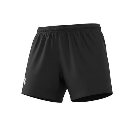 Ruggers Rugby Supply Kooga Fiji II black rugby shorts with elasticated waist and moisture-wicking fabric.