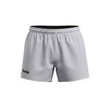 Ruggers Rugby Supply Kooga Fiji II white rugby shorts with moisture-wicking fabric and elasticated waist.