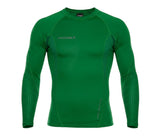 Ruggers Rugby Supply KooGa green long sleeve compression shirt with thermal lining and athletic graphic details.