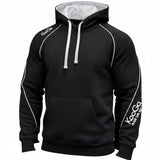 Ruggers Rugby Supply KooGa Lansdowne navy blue poly-cotton rugby hoody with white piping and drawstring detail