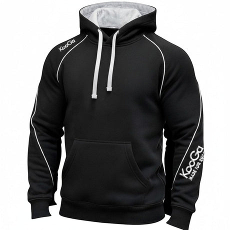 Ruggers Rugby Supply KooGa Lansdowne navy blue poly-cotton rugby hoody with white piping and drawstring detail