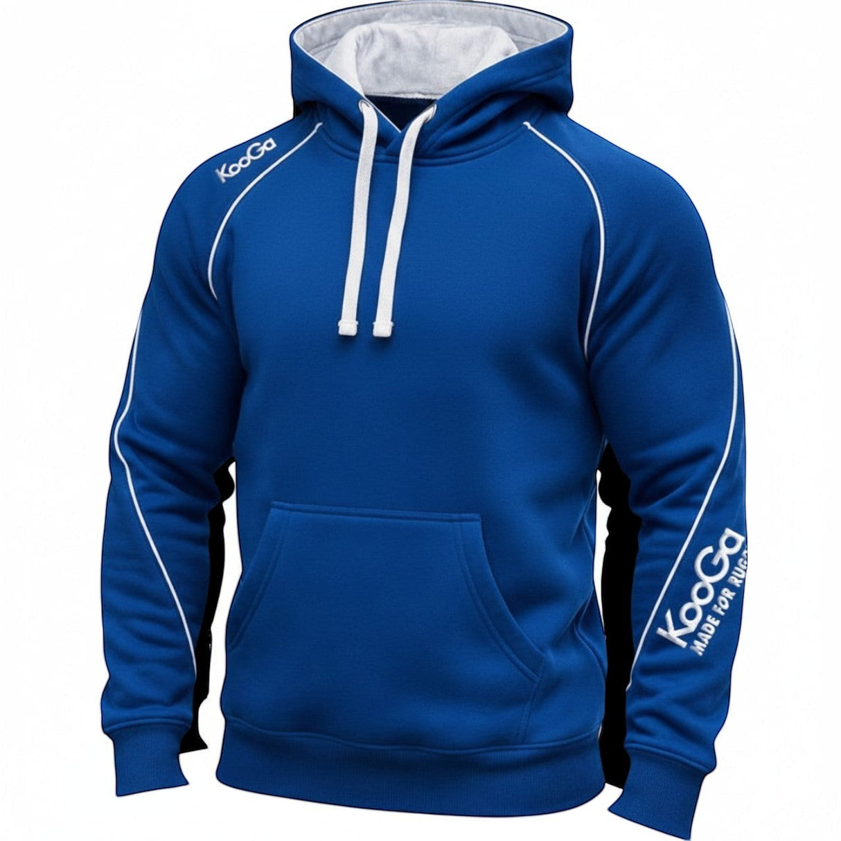 Ruggers Rugby Supply KooGa Lansdowne navy blue poly-cotton rugby hoody with white piping and drawstring detail