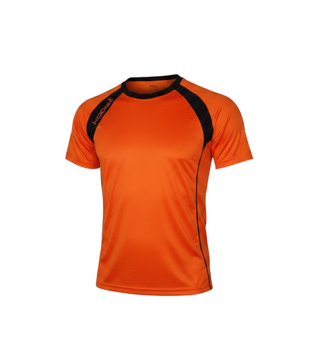 Ruggers Rugby Supply KooGa orange and black moisture-wicking performance training tee for rugby players