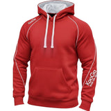 Ruggers Rugby Supply KooGa Lansdowne red poly-cotton rugby hoody with white drawstrings and contrasting hood lining