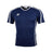 Ruggers Rugby Supply Warrior II navy blue performance rugby jersey with white side panels and a simplified collar.