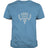 Ruggers Rugby Supply navy blue cotton t-shirt with a vintage white graphic print featuring a rugby trophy design.