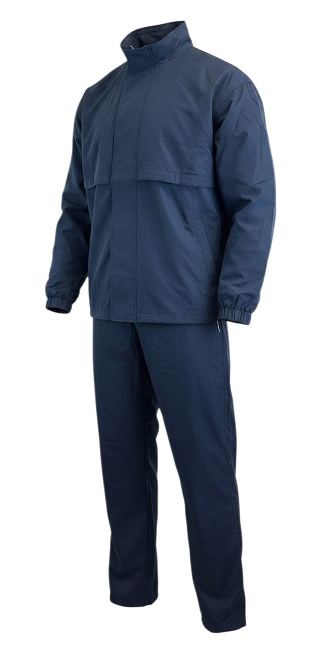 Ruggers Rugby Supply navy blue water-repellent tracksuit with a lined jacket and matching trousers.