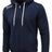 Ruggers Rugby Supply navy KooGa Pro full zip hoody with white drawstrings and shoulder logo
