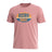 Ruggers Rugby Supply dusty pink crew neck t-shirt with a vintage-style oval graphic print featuring Retro Rugby text.