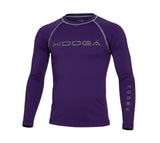 Ruggers Rugby Supply KooGa purple long sleeve thermal compression shirt with contrasting flatlock seams.