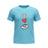 Ruggers Rugby Supply sky blue t-shirt featuring a Peace Love Rugby graphic with a peace sign, heart, and rugby ball.