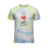 Ruggers Rugby Supply tie-dye t-shirt featuring a peace sign, heart, and rugby ball graphic in pastel colors.
