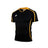 Ruggers Rugby Supply Warrior II black and gold performance rugby jersey with breathable mesh side panels