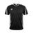 Ruggers Rugby Supply Warrior II black performance rugby jersey with white mesh side panels and a simplified collar.