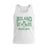 Ruggers Rugby Supply white unisex tank top featuring a green Ireland Rugby logo with a shamrock and Celtic knotwork.