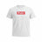 Ruggers Rugby Supply white tri-blend unisex t-shirt with a red Rugby Supreme logo on the chest