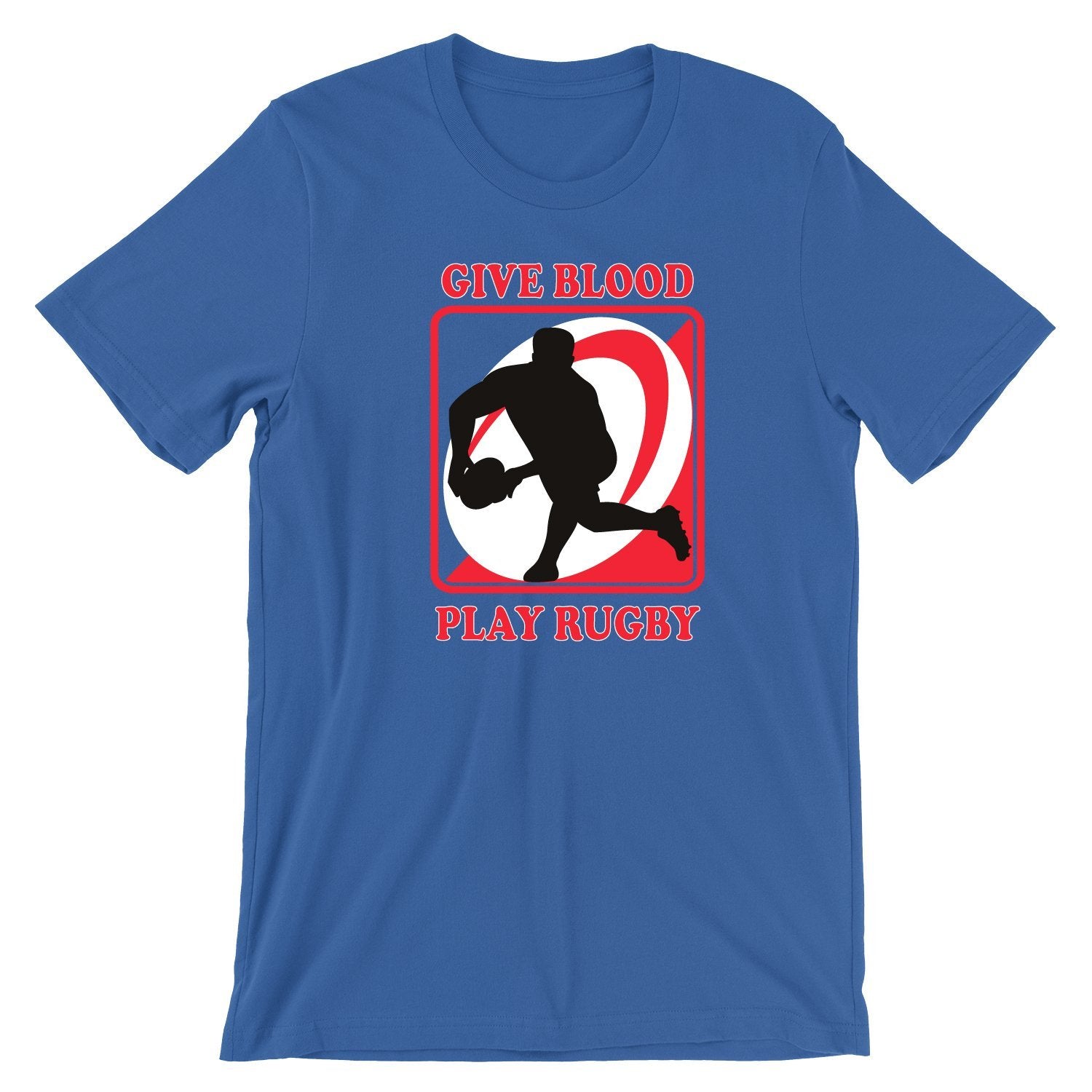 Graphic Tees - Give Blood Play Rugby - Royal
