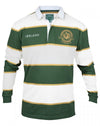 Croker Green &amp; White Striped Ireland Rugby Jersey